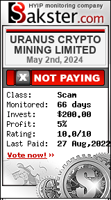 uranus-mining.com monitoring by bakster.com